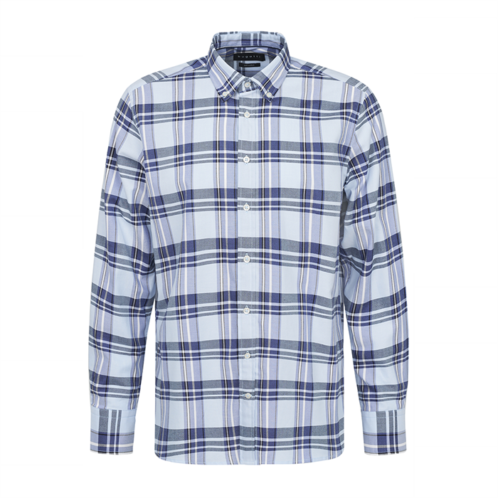 Bugatti Men's Checked Long Oxford Sleeved Shirt 9350-78804C-320--Wing On  NETshop
