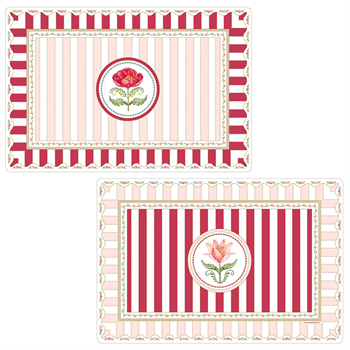 Placemat Dbl side 45x30 Flowery R0320#FLRY