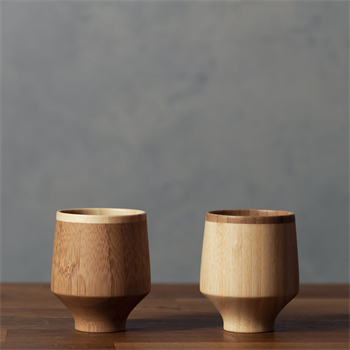 Riveret 2pcs Bamboo Sake cup set 4.9x6.5cm(60ml)  RV-124WB