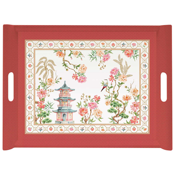 Tray w/handles 52x37 Jardins D'orient R0200#JADONV
