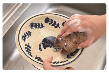 Decole Kitchen Sponge Cat, Brown AH-47741